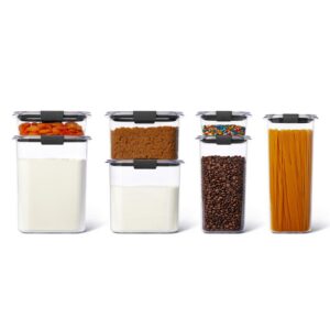 ComSaf Airtight Glass Storage Canisters with Wood Lids (71oz), Set of 3