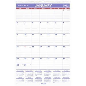 AT-A-GLANCE 2022 Monthly Wall Calendar, Large, 20" x 30", Monthly