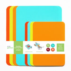 CounterArt "Watercolor Fruit" Decorative 3mm Heat Tolerant Tempered Glass Cutting Board 10" x 8"