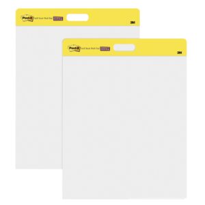 Post-it Wall Pad Easel Pad w/ Bonus Command Strips, 20" x 23", 2 Pads