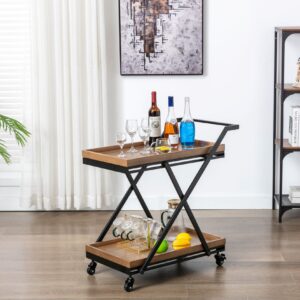Better Homes & Gardens Entertainment Cart, Wood and Black