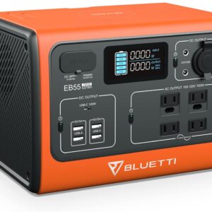 Bluetti Portable Power Station AC50S 500Wh 300Watt Solar Generator Battery Backup for Outdoor Camping RV Trip Regulated 12V MPPT