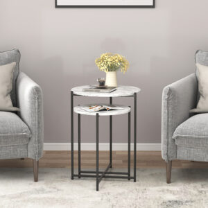 Desert Fields Magnolia Metal X Coffee Table, Gray Wash